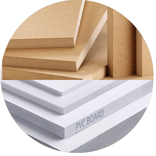 Material PVC dan MDF